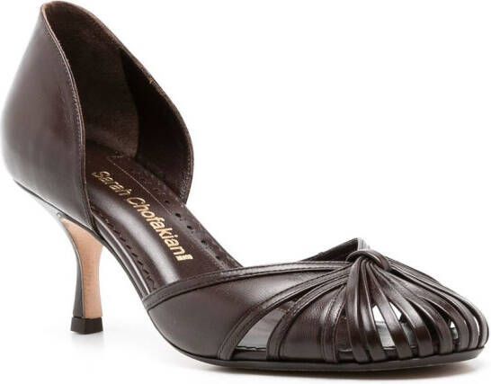 Sarah Chofakian ronde pumps Bruin