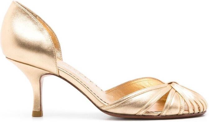 Sarah Chofakian ronde pumps Metallic