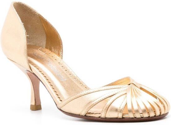 Sarah Chofakian ronde pumps Metallic