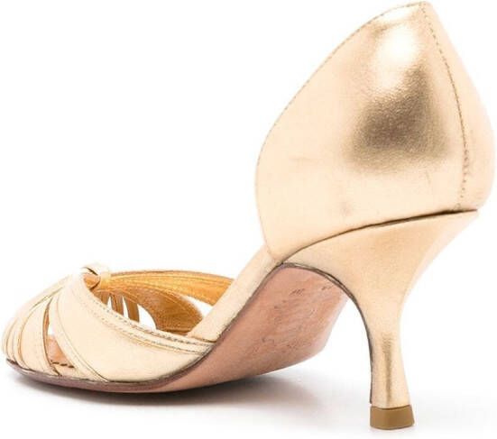 Sarah Chofakian ronde pumps Metallic