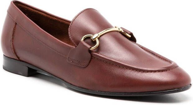 Sarah Chofakian Siena loafers met horsebit Rood