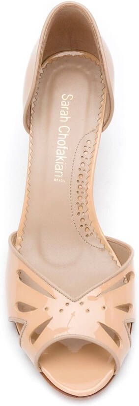 Sarah Chofakian Valencia schoenen met open neus Beige