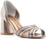 Sarah Chofakian Yoko gestreepte sandalen Metallic - Thumbnail 2