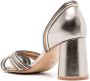 Sarah Chofakian Yoko gestreepte sandalen Metallic - Thumbnail 3