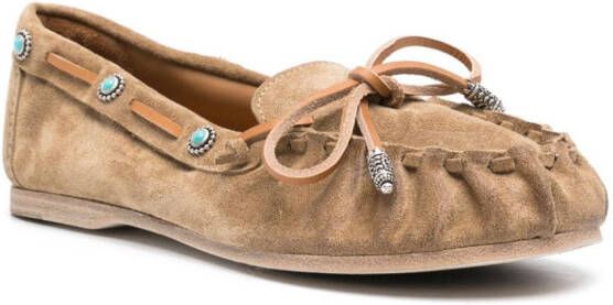 Sartore Softy Caramel suède loafers Bruin