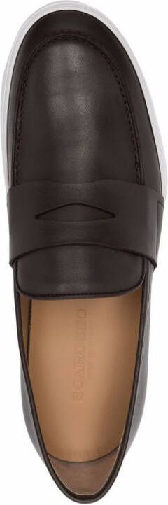 Scarosso Alberto leren loafers Bruin