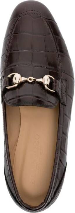 Scarosso Alessandra leren loafers Bruin