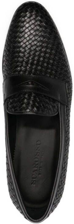 Scarosso Andrea geweven loafers Zwart