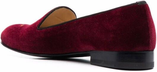 Scarosso Becky fluwelen slippers Rood