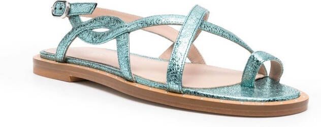 Scarosso Carol metallic sandalen Groen