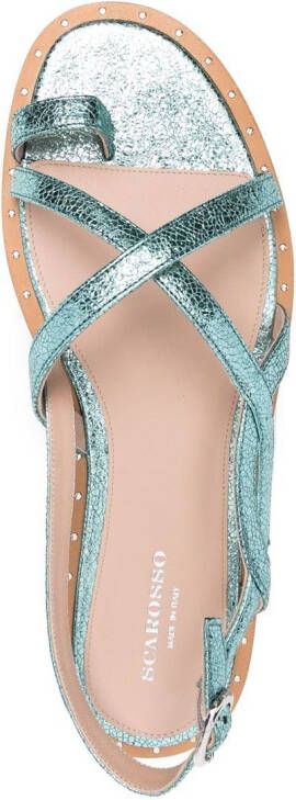 Scarosso Carol metallic sandalen Groen