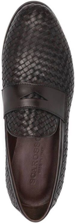 Scarosso Delfina leren loafers Bruin