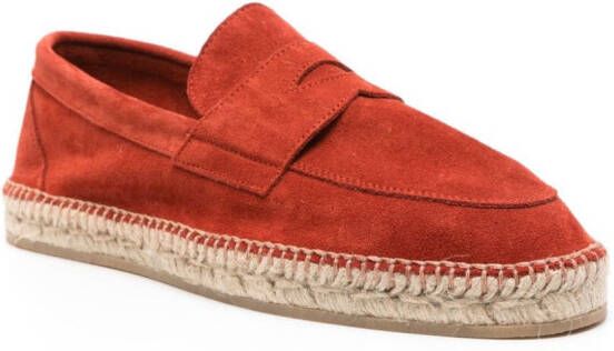 Scarosso Diego suède espadrilles Rood