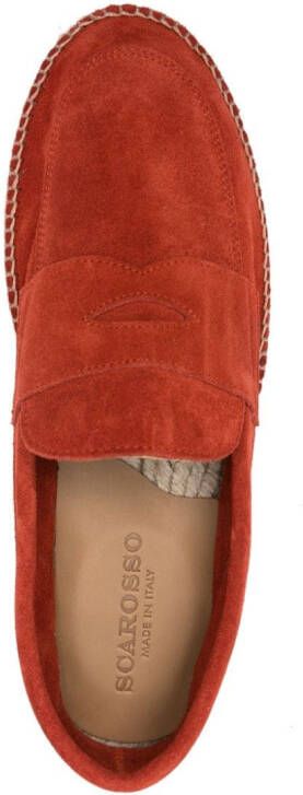 Scarosso Diego suède espadrilles Rood