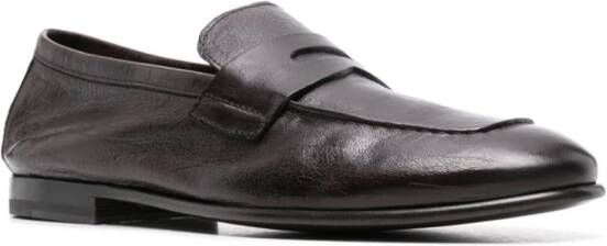 Scarosso Gregory leren loafers Bruin