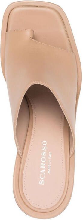 Scarosso Gwen leren muiltjes Beige