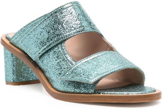 Scarosso Kristy metallic sandalen Groen