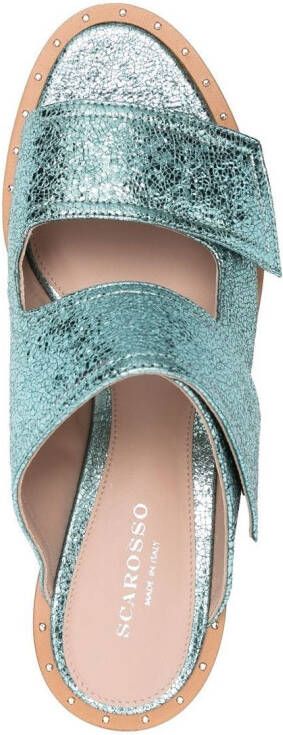 Scarosso Kristy metallic sandalen Groen