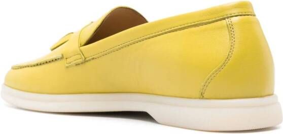 Scarosso Leandra leren loafers Groen