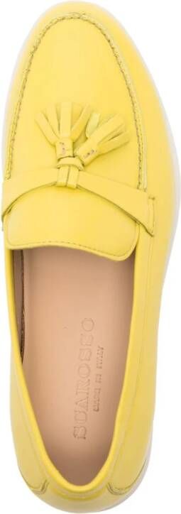 Scarosso Leandra leren loafers Groen