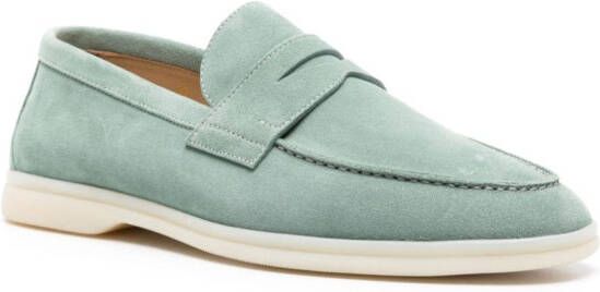 Scarosso Luciano suède loafers Groen