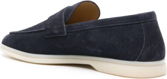 Scarosso Luciano suède penny loafers Blauw