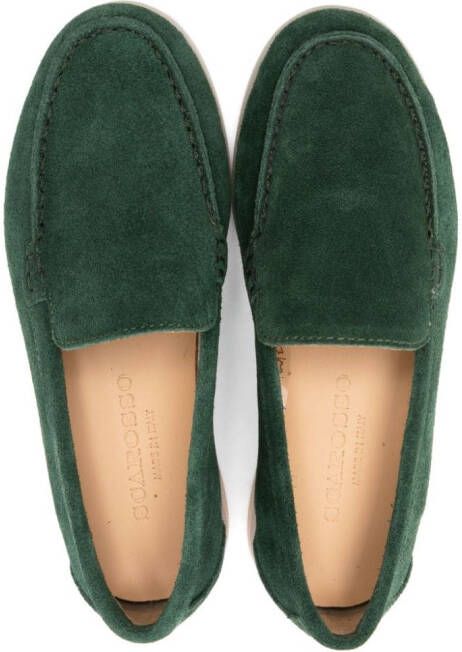 Scarosso Ludovica suède loafers Groen