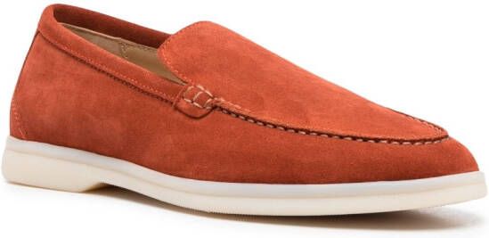 Scarosso Ludovica suède loafers Oranje