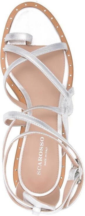 Scarosso Patty sandalen met meerdere bandjes Zilver