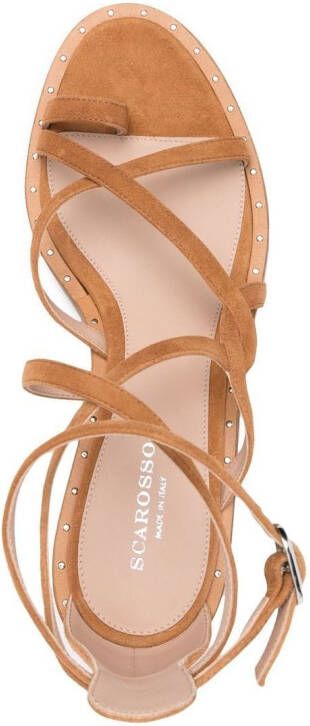 Scarosso Patty suède sandalen Beige