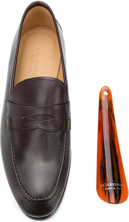 Scarosso Renato loafers met ronde neus Bruin