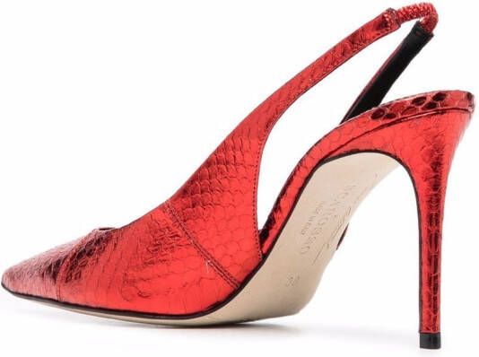 Scarosso Sutton elaphe pumps Rood