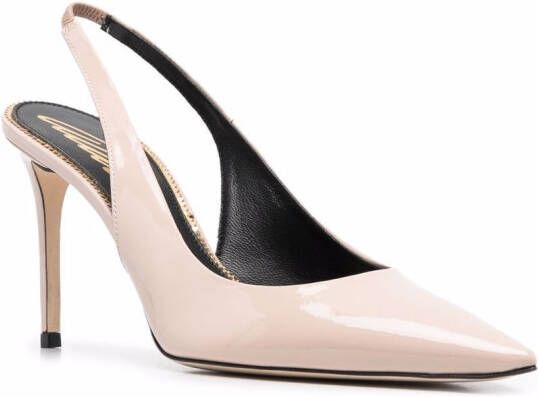 Scarosso Sutton leren pumps Beige