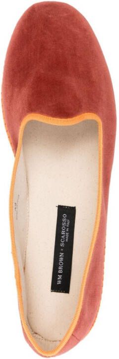 Scarosso William IV fluwelen loafers Oranje