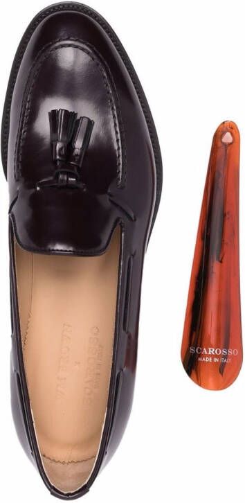 Scarosso William leren loafers Paars