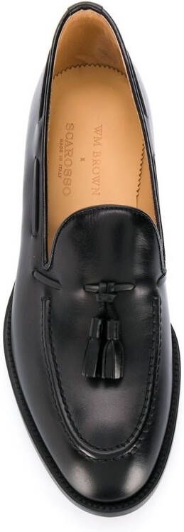 Scarosso William loafers met kwastje Zwart