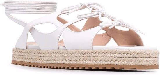 Scarosso x Paula Cademartori Breeze leren sandalen Wit