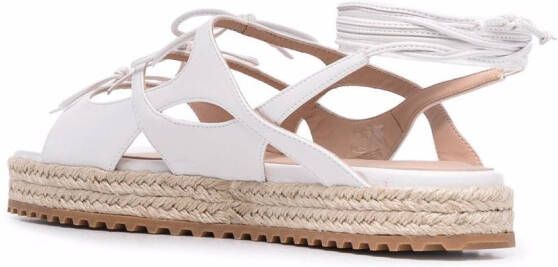 Scarosso x Paula Cademartori Breeze leren sandalen Wit