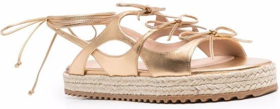 Scarosso x Paula Cademartori leren sandalen Goud