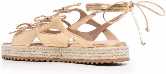 Scarosso x Paula Cademartori leren sandalen Goud