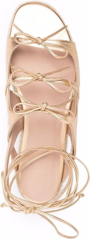 Scarosso x Paula Cademartori leren sandalen Goud