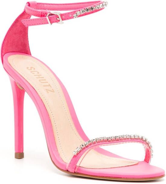 Schutz Fabienne sandalen verfraaid met kristal Roze