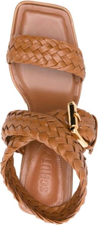 Schutz Leren sandalen 95 mm Bruin