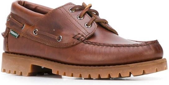 Sebago Acadia loafers met veters Bruin