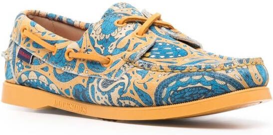 Sebago Bootschoenen met paisley-print Geel