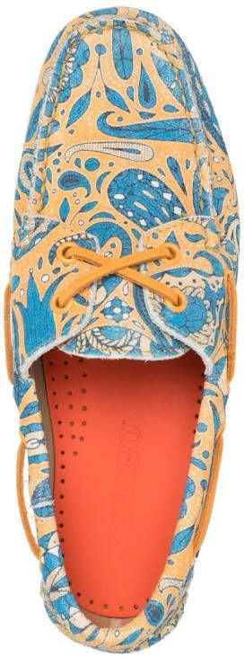 Sebago Bootschoenen met paisley-print Geel