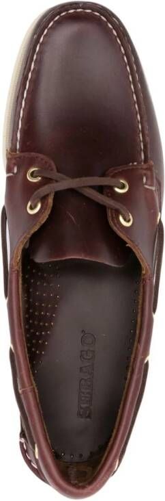 Sebago Dockside Portland leren bootschoenen Bruin