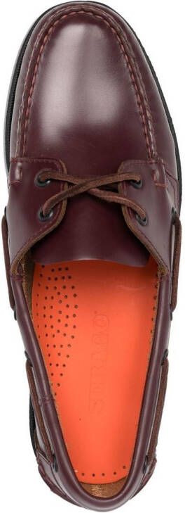 Sebago Leren bootschoenen Rood