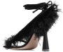 Sebastian Milano Marie A. sandalen met veren afwerking Zwart - Thumbnail 3