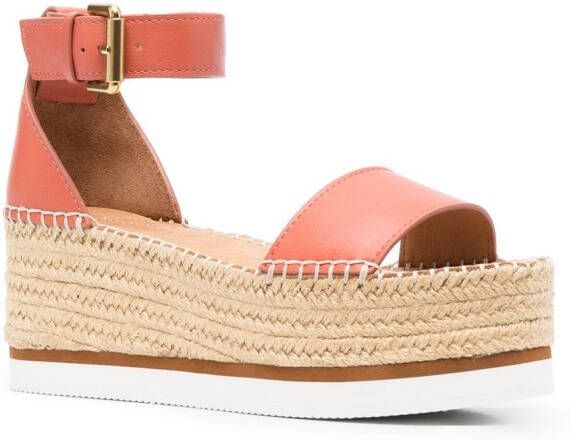 See by Chloé Espadrilles met plateauzool Roze